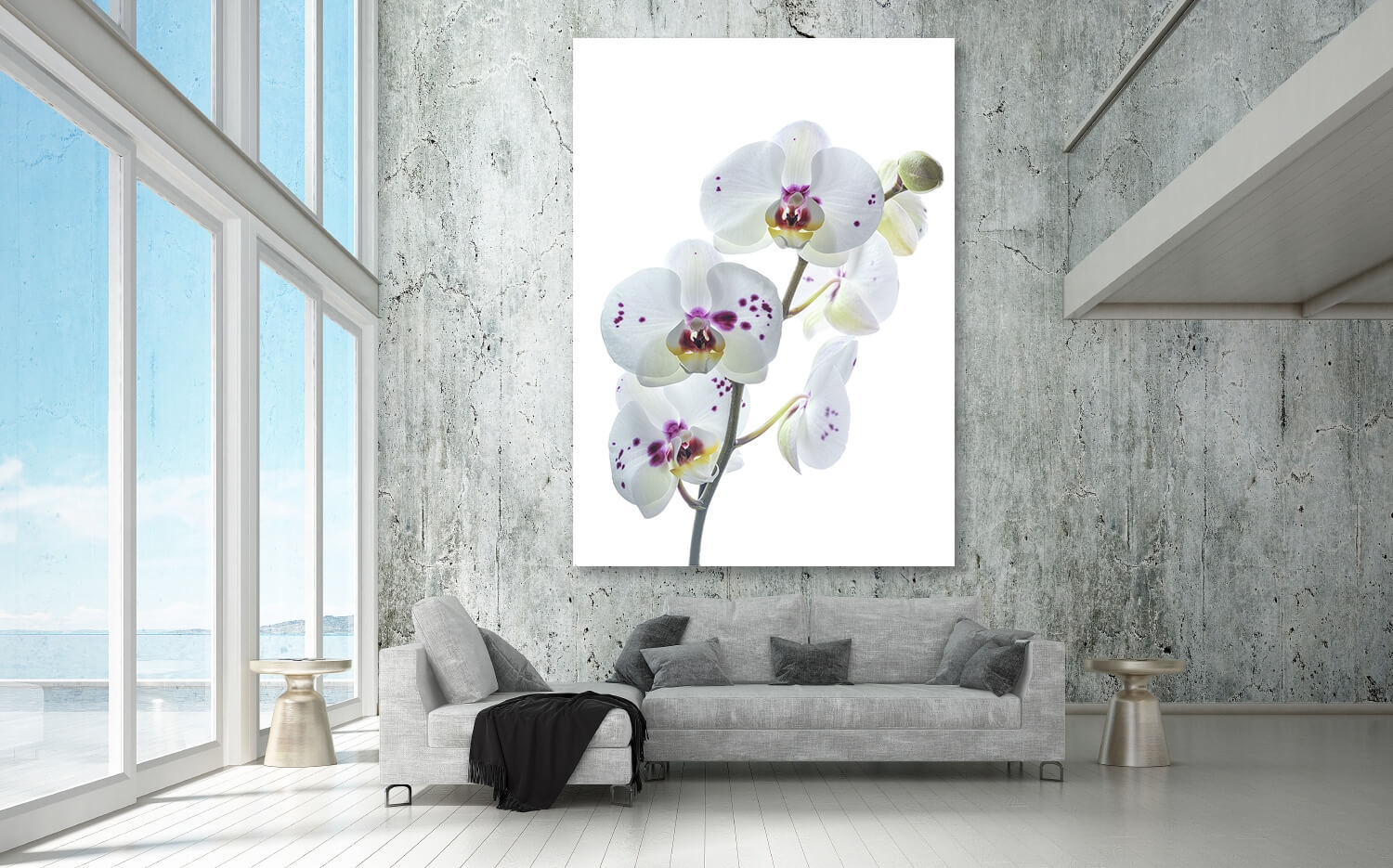 Wandbild Weiße Orchidee Ausführung Leinwand Canvas Grösse (2:3) 30 x 40cm