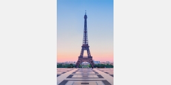 Wandbild Paris Eiffelturm am Morgen