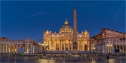 Panoramabild Rom Italien morgens am  Vatikan