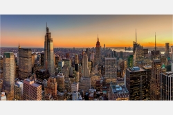 Panoramabild Sonnenuntergang Manhattan New York