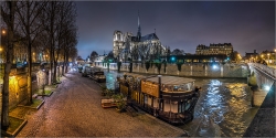 Panoramabild Paris Kanal mit Notre Dame
