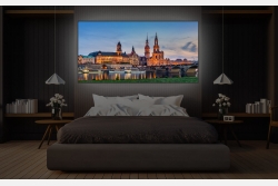 o. Dresden 60 Canvas Grösse an Elbe Leinwand der x Küchenrückwand Wandbild (2:1) Ausführung 30cm