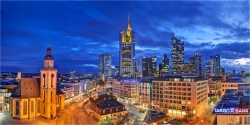 Panoramabild Frankfurt Skyline an der Hauptwache