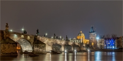 Panoramabild Die Prager Karlsbrücke