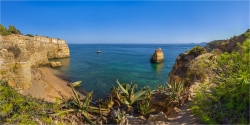 Panoramabild Sommer an der Küste Algarve Portugal
