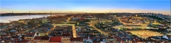 Panoramabild die Altstadt von Lissabon