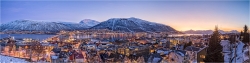 Panoramabild Polarwinter in Tromsø Norwegen