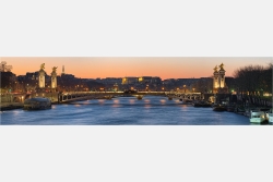 Panoramabild Paris an der Seine Pont Alexandre III