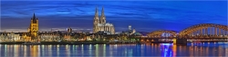 Panoramabild Köln Dom Hohenzollernbrücke