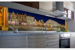 Wohnbeispiel Küchenrückwand als Glasbild