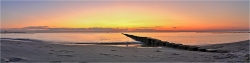 Panoramabild Sonnenuntergang an der Bune Ostsee