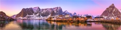 Panoramabild Polartag in Sakrosøy Lofoten Norwegen