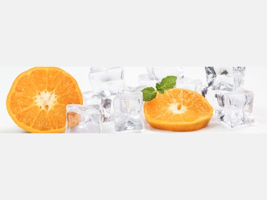 Orangen mit Eis