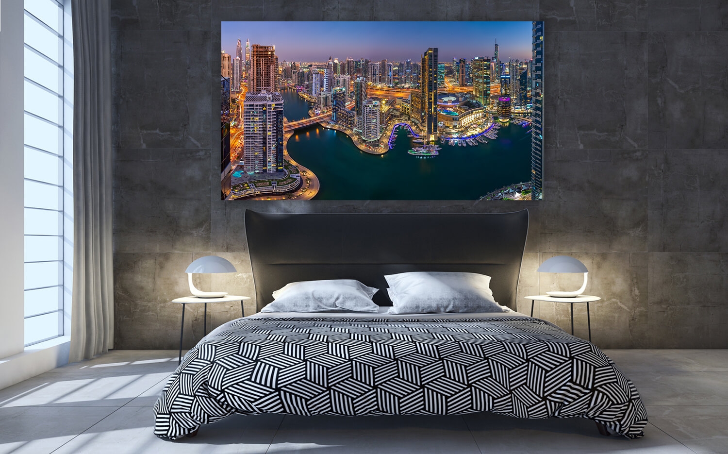 30cm Ausführung (2: x Leinwand Marina 60 Dubai Küchenspiegel Wandbild o. 1) Grösse Canvas