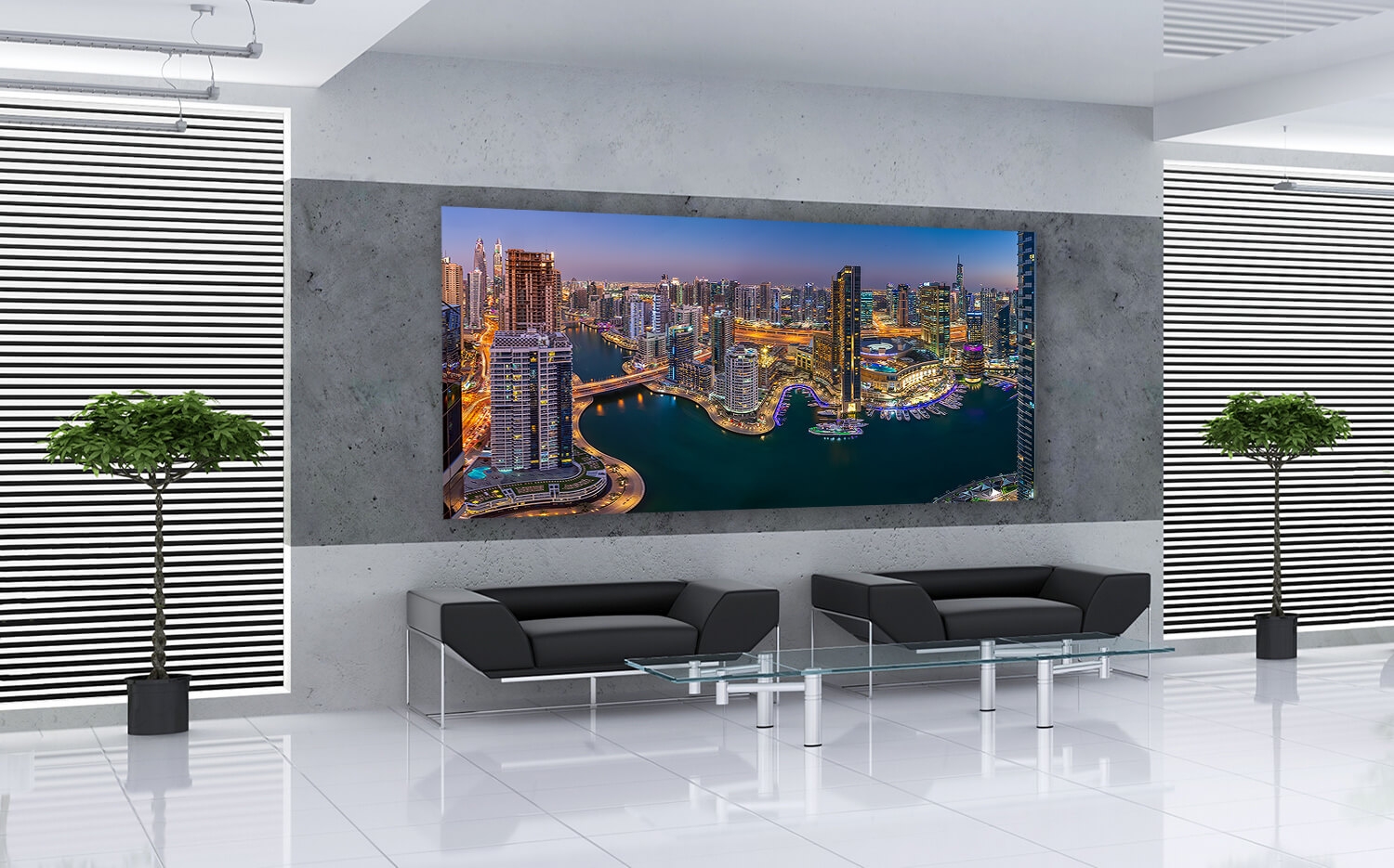 Wandbild o. Küchenspiegel 1) x Grösse 30cm Marina Dubai (2: 60 Canvas Leinwand Ausführung