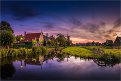 Wandbild Sonnenuntergang Zannse Schaans Holland