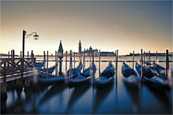 Wandbild Gondeln von Venedig