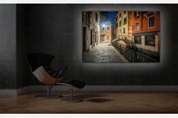 o. Canvas Ausführung Küchenrückwand Leinwand Venedig 40cm Grösse Gassen x (4:3) 60 Italien von Wandbild