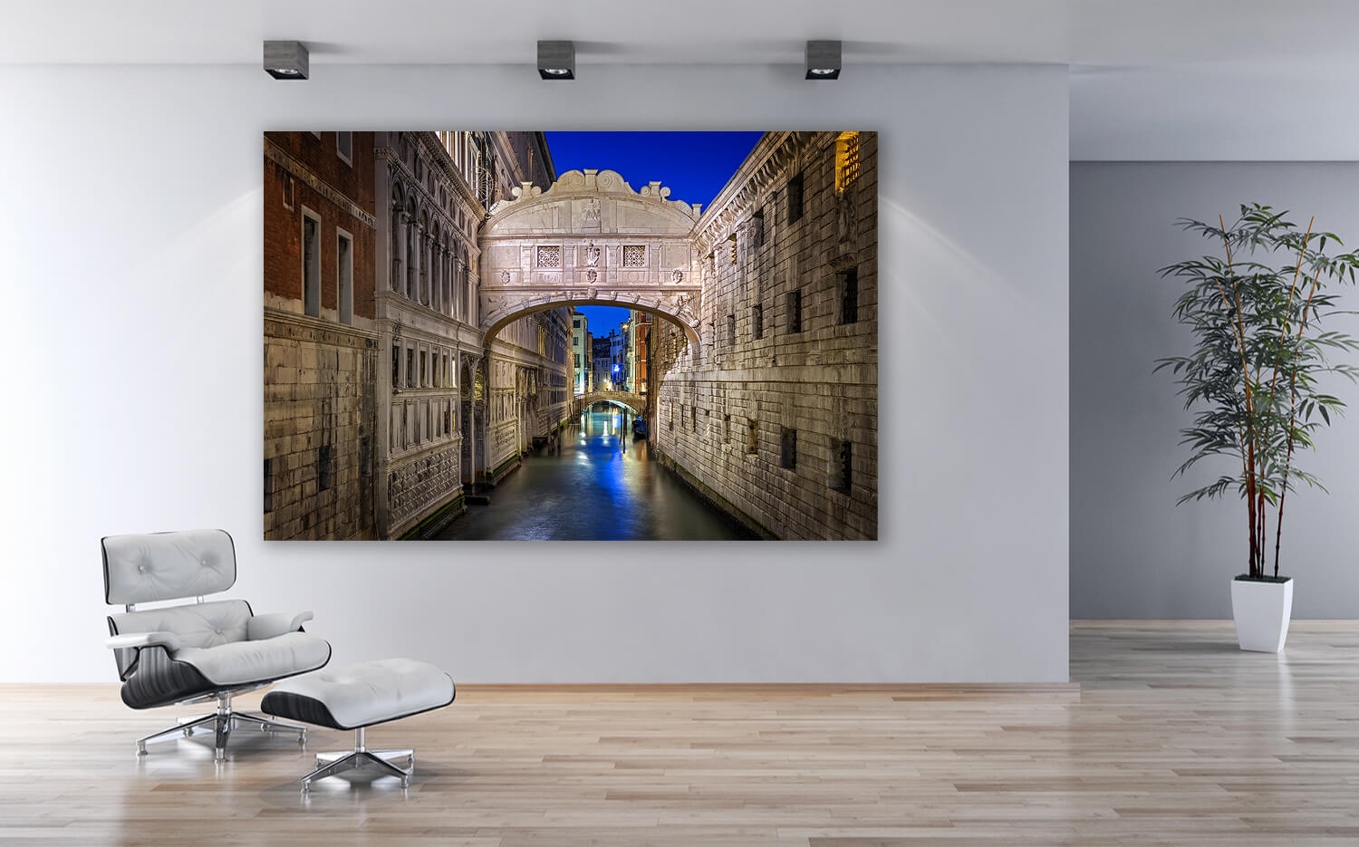 o. Venedig Canvas Ausführung Küchenrückwand Italien Wandbild Seufzerbrücke Leinwand Grösse (4:3) x 40cm 60