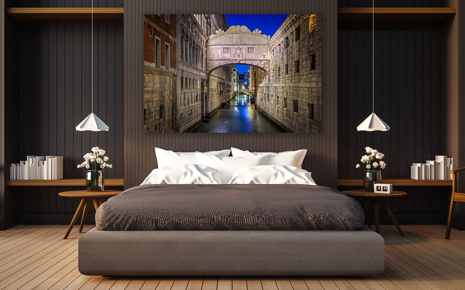 Venedig Seufzerbrücke Italien Wandbild Küchenrückwand (4:3) o. x 40cm Grösse 60 Leinwand Canvas Ausführung