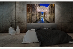 o. Küchenrückwand Leinwand 60 x (4:3) Canvas Venedig Seufzerbrücke 40cm Grösse Italien Ausführung Wandbild