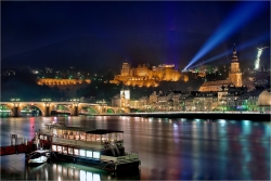 Wandbild Heidelberg bei Nacht