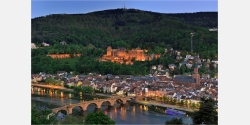 Wanddeko Heidelberg in der Dämmerung