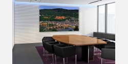 Beispiel Wandbild im Büro als Glas oder Leinwandbild unter Acrylglas und LED Leuchtbild erhältlich