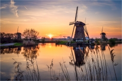 Wanddeko Windmühlen von Holland