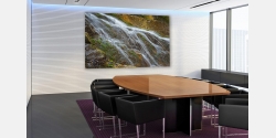 Beispiel Wandbild im Büro als Glas oder Leinwandbild unter Acrylglas und LED Leuchtbild erhältlich