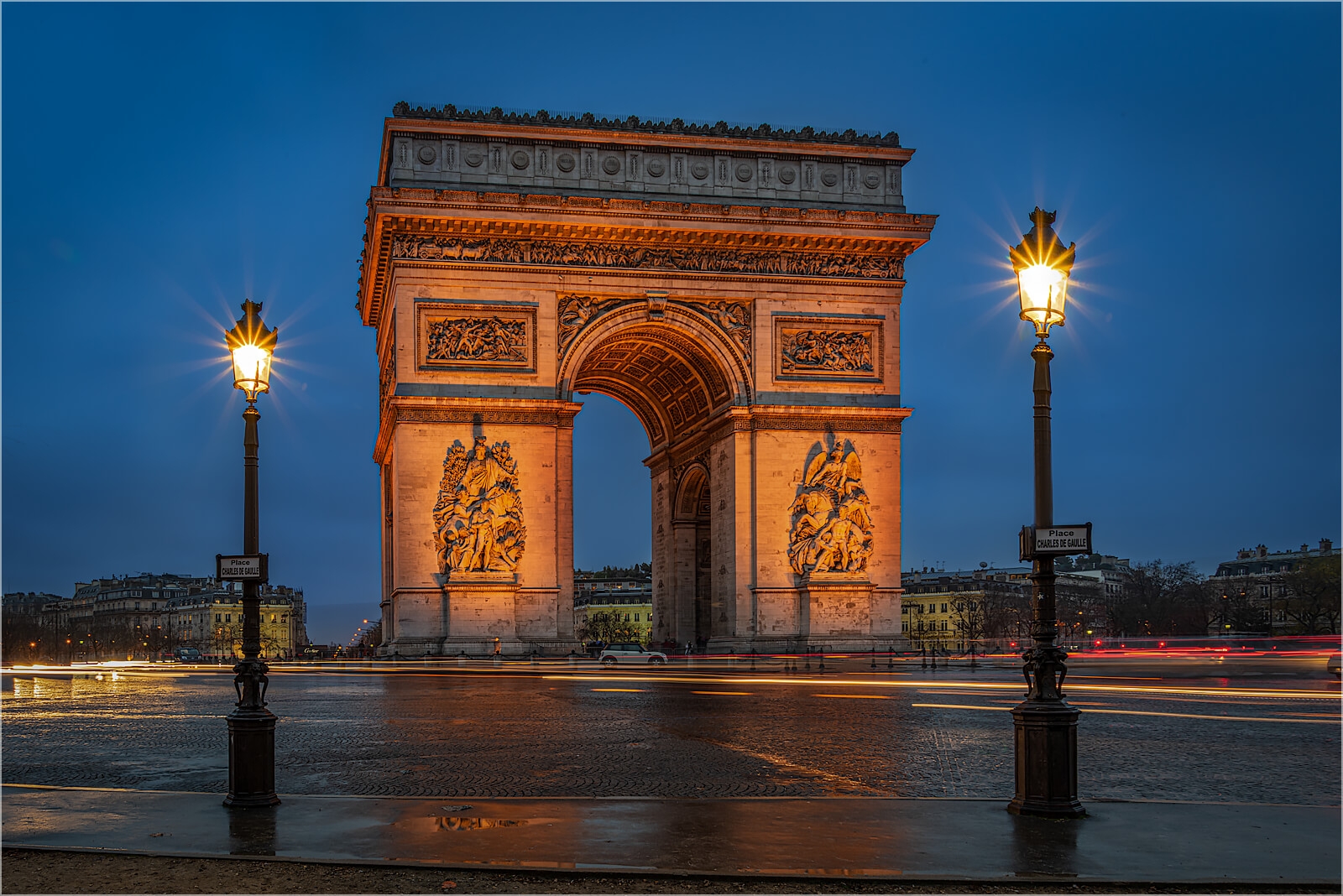 Triomphe Arc Küchenrückwand Paris 40cm Canvas (4:3) o. de l\'Étoile Ausführung Leinwand Grösse Wandbild 60 De x