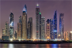 Wandbild Dubai Skyline der Marina