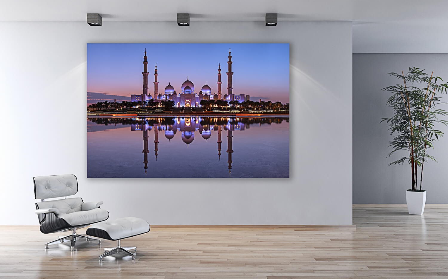 Leinwand 60 Canvas Ausführung 40cm Dhabi x Grösse Küchenspiegel Abu Moschee o. Zayed (4:3) Wandbild