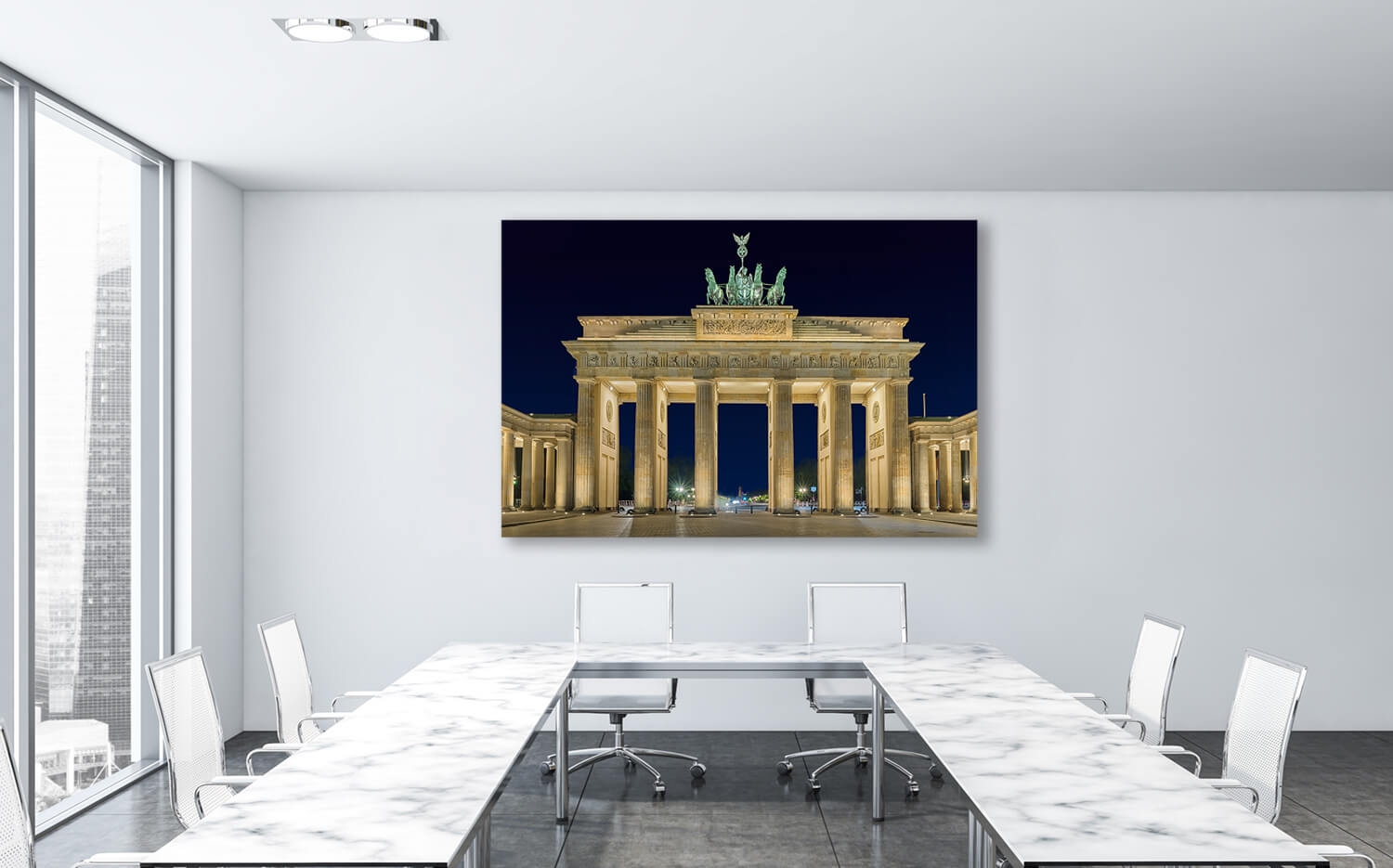 Wandbild o. Küchenrückwand Berlin Brandenburger Tor Grösse (4:3) 60 x 40cm  Ausführung Leinwand Canvas