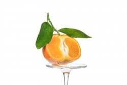 Küchenspiegel Mandarine auf Glas
