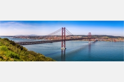 Panoramabild Lissabon Brücke des 25. Abril