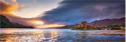 Panoramabild Eilean Donan Castle Schottland Loch Duich