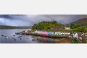 Panoramafoto Portree Harbour Isle of Skye Schottland