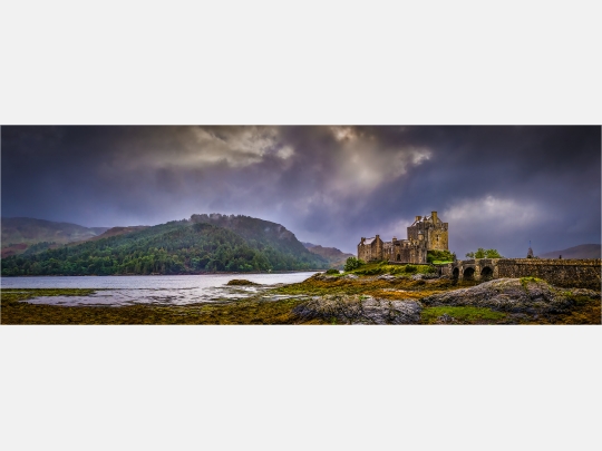 Panoramabild Eilean Donan Castle Highlands Schottland