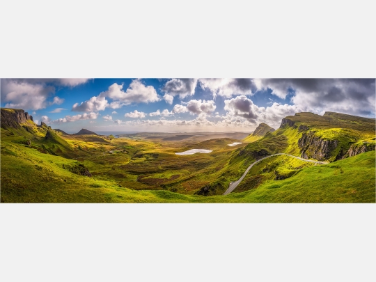Panoramabild Quiraing Mountains Isle of Skye Schottland