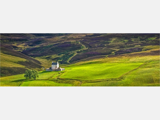 Panoramafoto Schottland Corgarff Castle Aberdeenshire