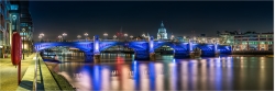 Panoramabild London Southwalk Bridge St. Pauls Cathedral
