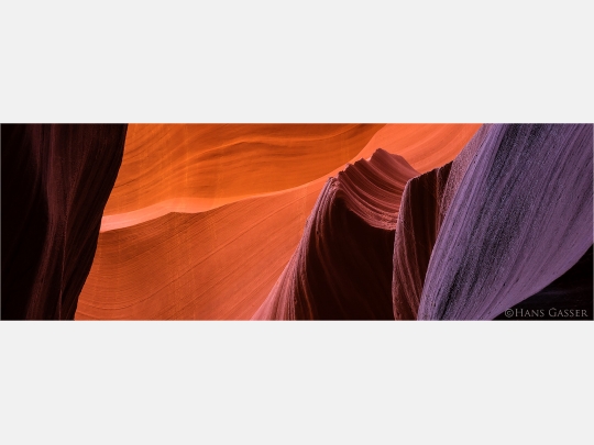 Panoramabild Felsstrukturen im Antelope Canyon USA