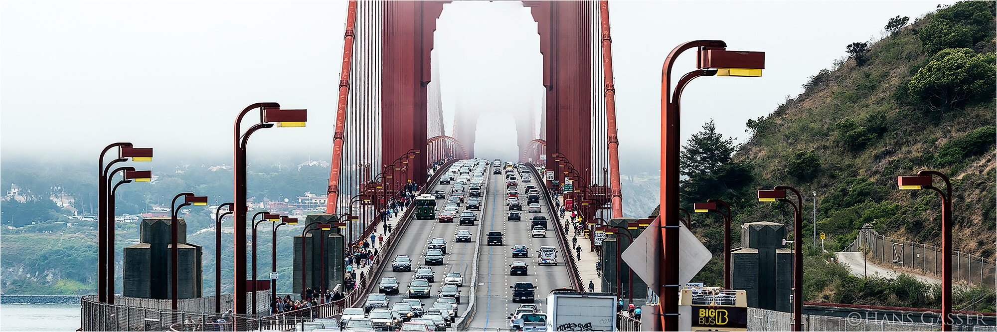 Panoramabild Traffic Golden Gate Bridge San Francisco