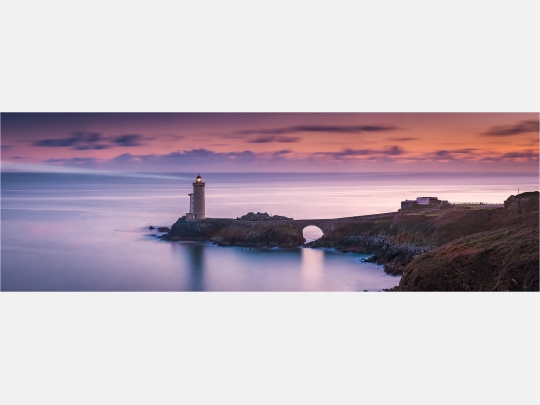 Panoramafoto Leuchtturm Phare Petit Minou Bretagne