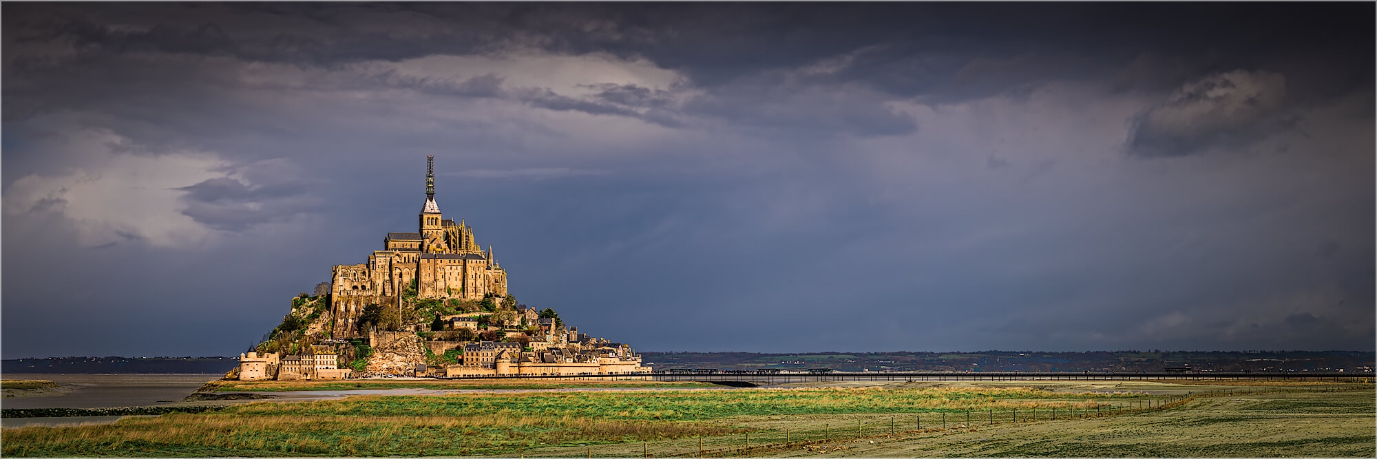 Panoramabild Normandie Saint Michel Klosterberg Frankreich