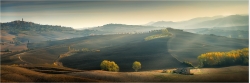 Panoramabild In der herbstlichen Toskana Italien