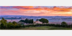 Panoramabild Morgenlicht in der Toskana Italien