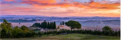 Panoramabild Morgenlicht in der Toskana Italien