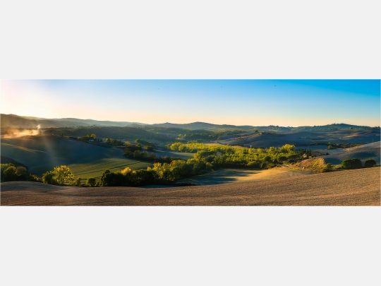Panoramabild Landschaft der Toskana Italien